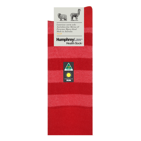 Alpaca/Merino Blend Striped Health Socks