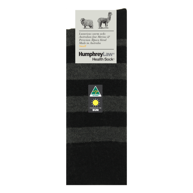 Alpaca/Merino Blend Striped Health Socks